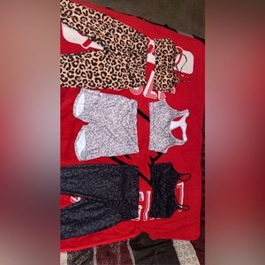 3 Shein workout leggings and sportsbra sets. All brand new. Never worn.